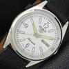 CLASSIC RESTORED SEIKO 5 AUTOMATIC JAPAN MENS WHITE COLOR DIAL WATCH A500177-2 R151a-a500177