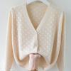 Women's Ice Silk Sweater Cutout Thin Knit Cardigan Loose Summer Thin Knit Jacket Top