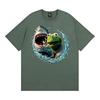 Smoking Kermit The Frog Meme Shark Attack Parody TShirt Mens Women Fashion Cool Tshirts Hot Sale Casual Short Sleeves T Shirt