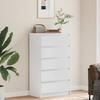 Commode Armoire de chambre - mango - Blanc 60x36x103 cm - Bois d'ingénierie M179