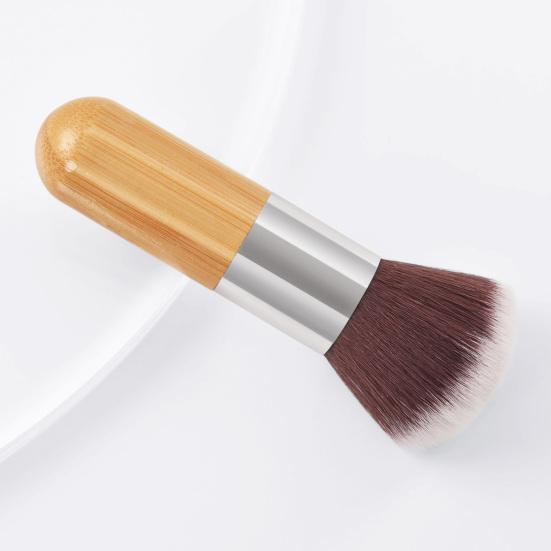 Универсальная кисть для тональной основы с бамбуковой ручкой, косметические инструменты для макияжа