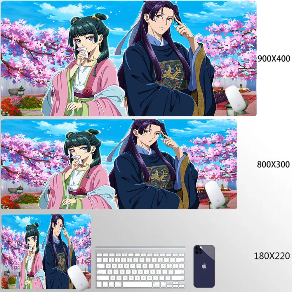 Natural Rubber Locking Edge Rug Large Desk Mats Pc Gaming Accessories The Apothecary Diaries Anime Computer Mouse Pad Xxl Carpet