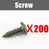 100-200pcs Mixed Car Motorcycles Metal Screw Tapping Fastener Clip U-Type Clip with Screw Anti-rust Protection Clip Screw Buckle