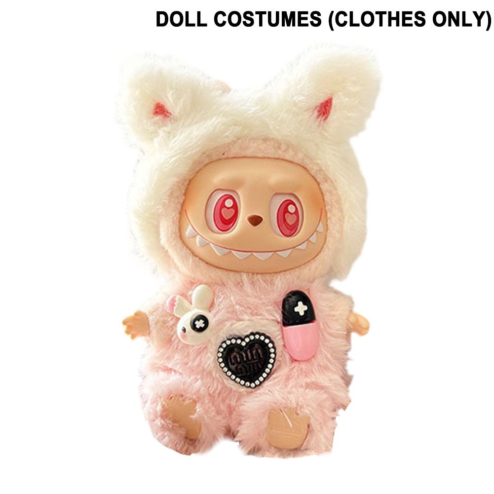 Labubu Plush Doll Одежда Kawaii Doll Одежда для кукол Маленькая мультяшная милая одежда Куклы Аксессуары Рождественский подарок