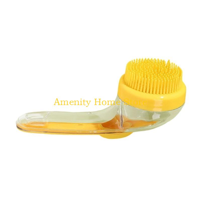 F26C Grooming Easy Dispenser Silicone Pet Washing Brush for Cats and Dogs Delivering Soothing Massages and Effective Cleaning