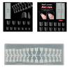 300 Pcs Oval Short False Nail Art Tips Set Half Cover French Resin Fake Nail Tips Finger Stickers Nail Extension Tips