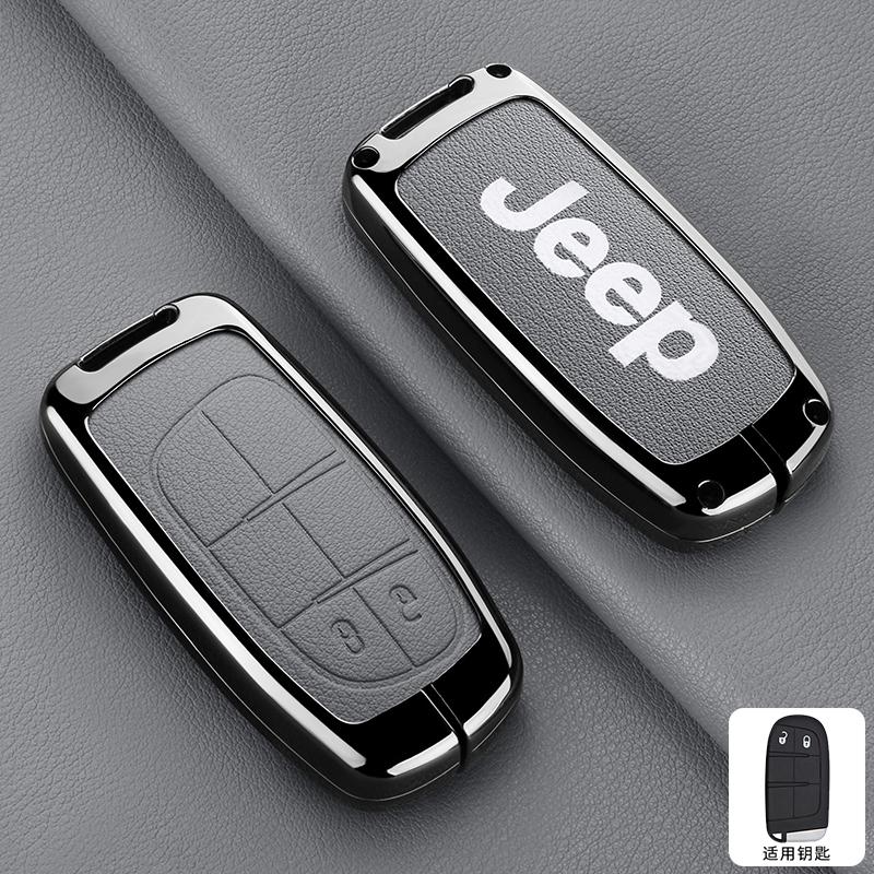 Для Jeep Металлическая кожаная крышка-чехол для автомобильного ключа Для Jeep Commander Compass Gladiator Wagoneer Grand Cherokee Wrangler JK Rene