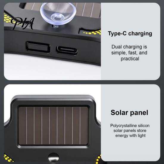 Wireless Led Modification Accessory Solar Demon Eyes Car LED Light, USB Animated Eye Warning Lights for Windshield Atmosphere Lamp And Rear Window, 6