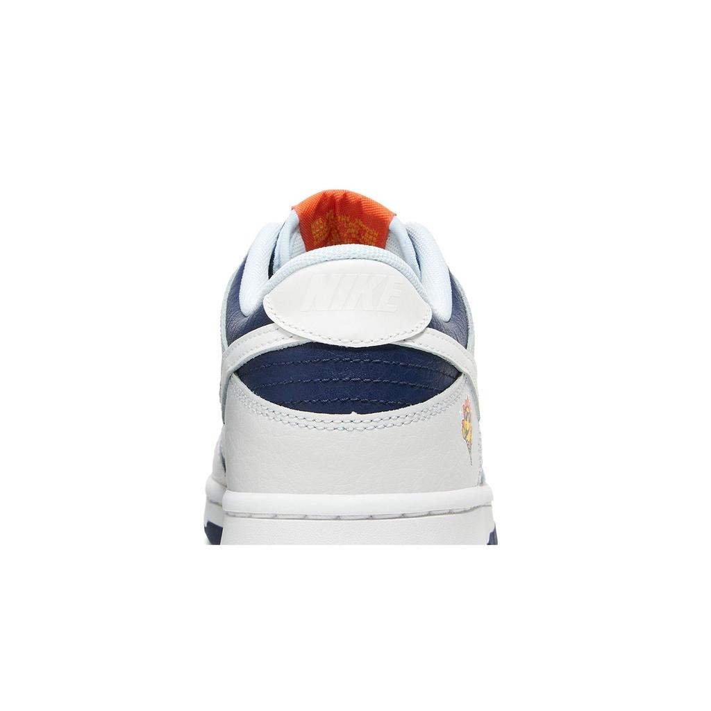 Nike Dunk Low Grade School 'UV Reactive' (Unisex) Photon Dust / White / Midnight Navy Kids' Skateboarding Shoes FN6968 025
