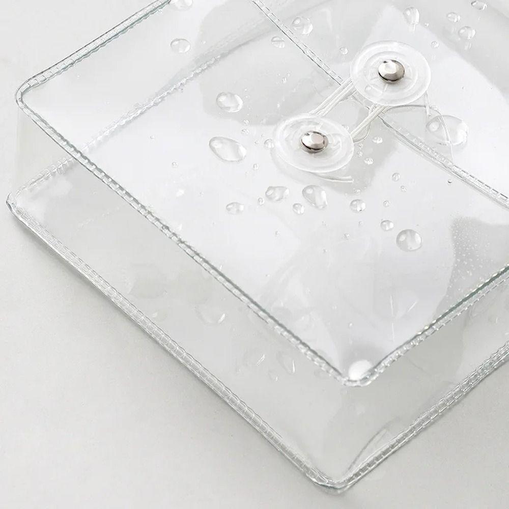 Large Capacity Transparent Storage Bag Square Rectangle Stationery Stickers Bag  Office Supplies