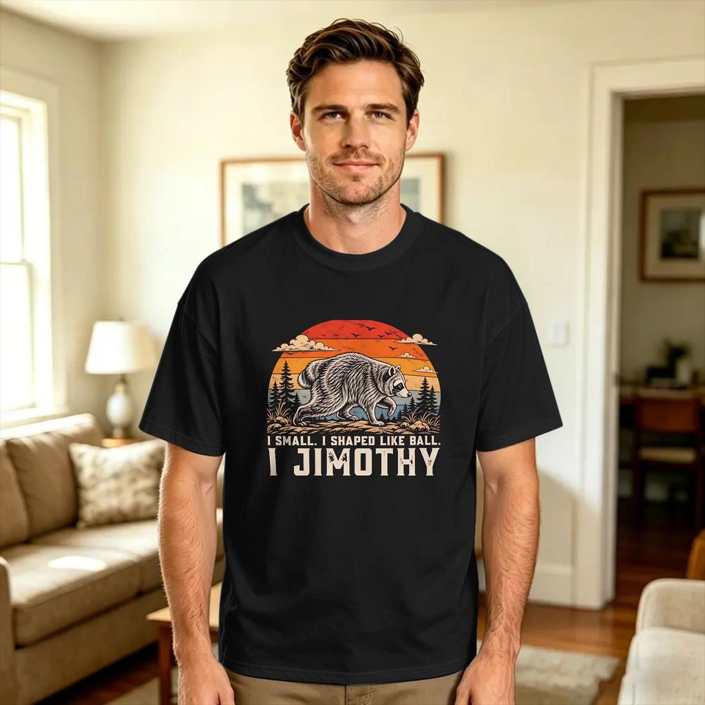 Unisexs Tshirt Jimothy The Ballard Seattle Raccoon Tshirts Hippie Summer Tees Vintage Cotton Tops Plus Size 6xl