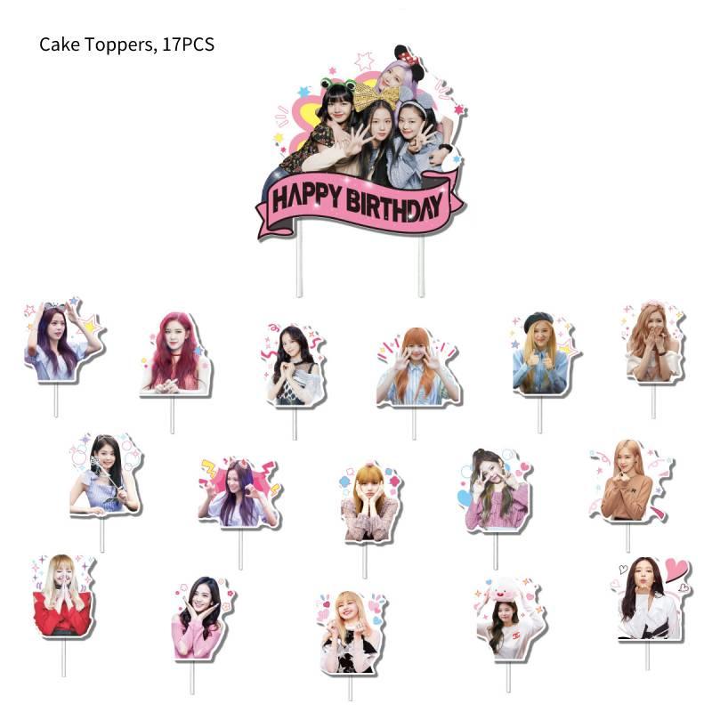 Украшения для дня рождения в стиле знаменитостей, Звездный вымпел, Вставка для торта, Оформление сцены