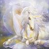Diamond Painting Full Drill White Horse Unicorn Animal Picture Diamond Embroidery Full Round Stone
