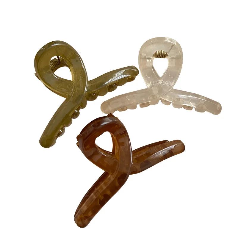 Миниатюрная симпатичная девочка, маленькая заколка-зажим, полузавязка на голове, маленькая заколка-коготь, прозрачная сетка, красная челка, боковая заколка, маленькая заколка-акула