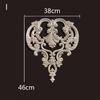 Rubber Wood Applique for Furniture Flower Decoration Wood Carving Onlays  Luxury Living Room Decoration Decal Floral Home Decor