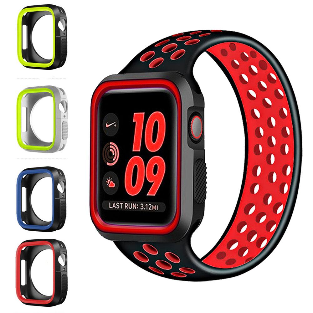 Защитный чехол-бампер для Apple Watch series 6 SE 5 4 3 44мм 40мм iwatch 42мм/38мм, силиконовый защитный корпус