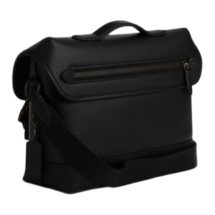 Coach League 31 Monochrome Logo Leather Shoulder Crossbody Tote Bag Large Men bags Black CU368-JIBLK