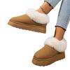 Осень и зима новые теплые сноубутсы на толстой подошве женские утолщенные теплые пушистые ботинки из цельного меха