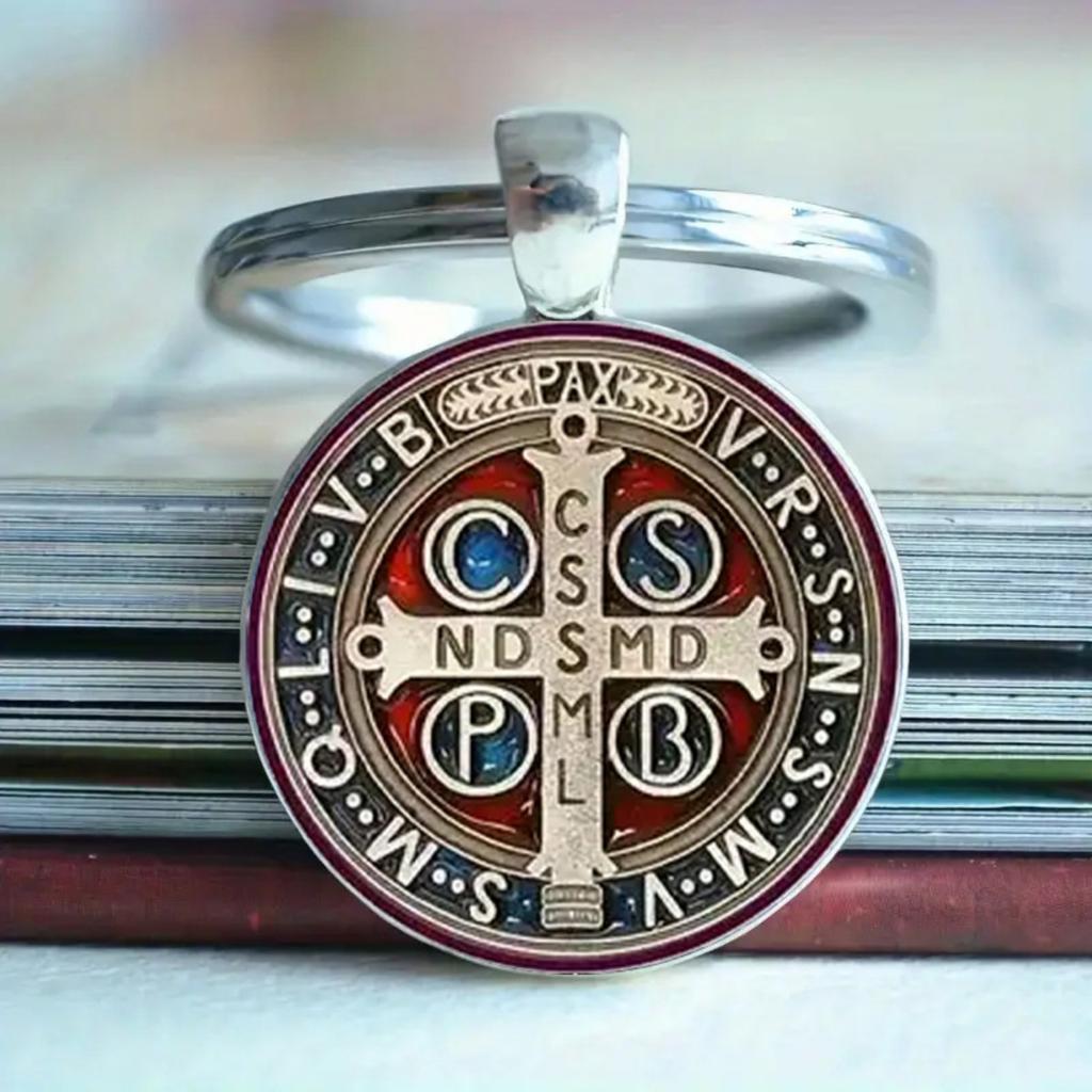 Брелок-подвеска Badge Time Gemstone Cross Border Accessories Metal Keychain