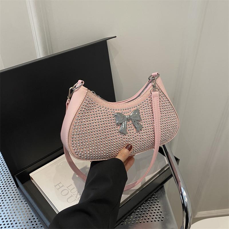 Сумка-пельмень в форме бантика, на одно плечо, подмышку, дамская модная, подарок