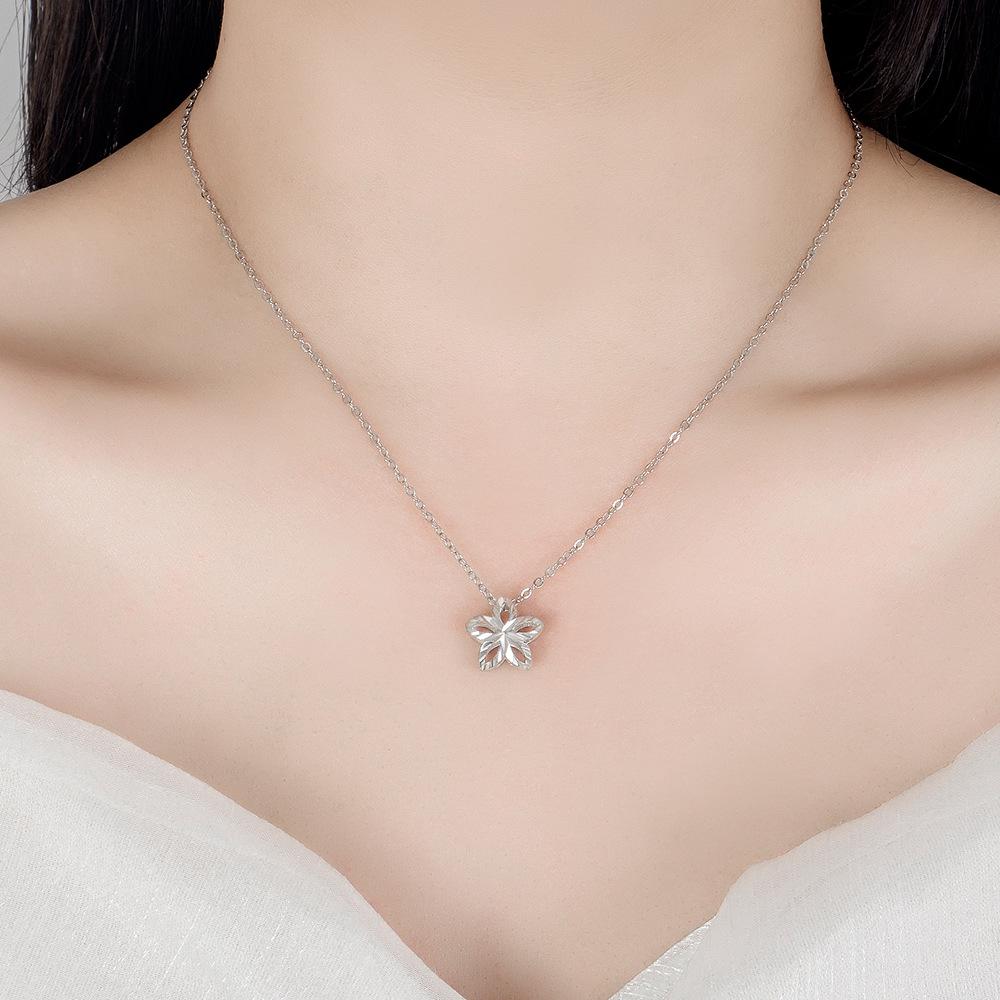 Персональное ожерелье с подвеской в ​​форме полого листа в стиле ретро, ​​цепочка на ключицу со звездой