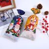 50/100PCS Christmas Candy Bag Biscuit Plastic Handbag Cartoon Elk Snow Man Pattern Christmas Party Packaging Bag Xmas Supplies