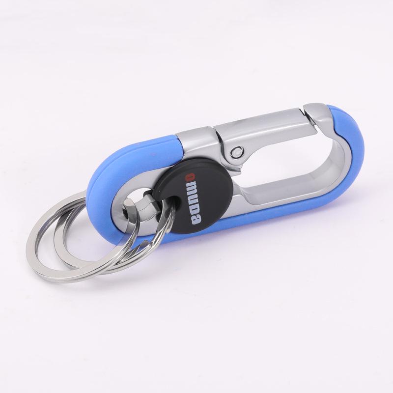 Omeida Мужской цельнометаллический брелок для ключей с двойными кольцами