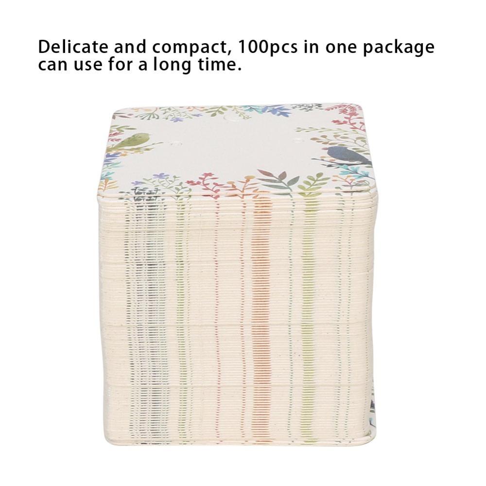 100Pcs 5*5cm Handmade Jewelry Packaging Cardstock Earring wholesale classification packing