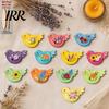 Hemp Rope Hanging Ornament Easter Wooden Decoration, 2D Flat Flowers Bird Ornaments, Decoration Spring Tree Pendant for Holiday Home Party Decor