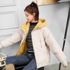 Cotton-padded Women's Short New Winter Clothes Loose Plus Size Cotton-padded Jacket Thickened Students Hooded Cotton-padded Jacket.