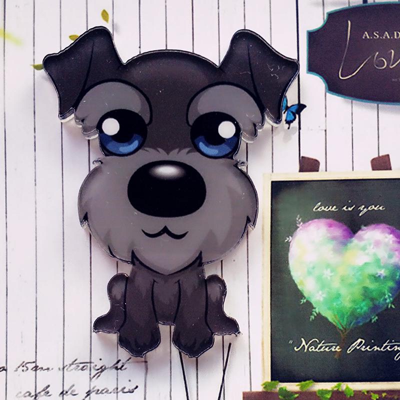 4-5 см популярный милый мультфильм акриловая собака домашнее украшение магнитная наклейка магнит на холодильник