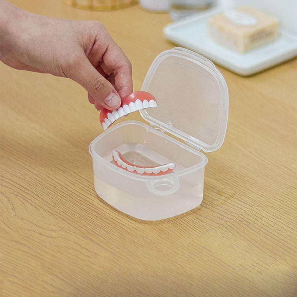 Transparent Denture Bath Box Case Cleaning Teeth Cases New Artificial Tooth Boxes