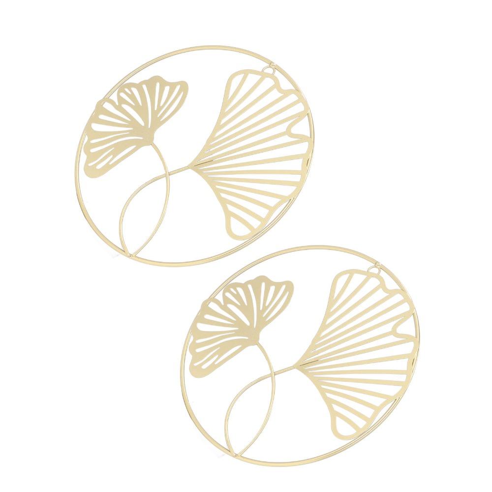 Iron Ginkgo Leaf Wall Decor golden Golden Wall Hanging Art Home Wall Ornament Hotel Interior