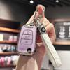 Key Fob Cover with Key Chain Hyundai I10 I20 I30 Ix20 Ix35 and Kia Ceed Soul Sportage Venga Car Key Case for 3-Button Blade Type