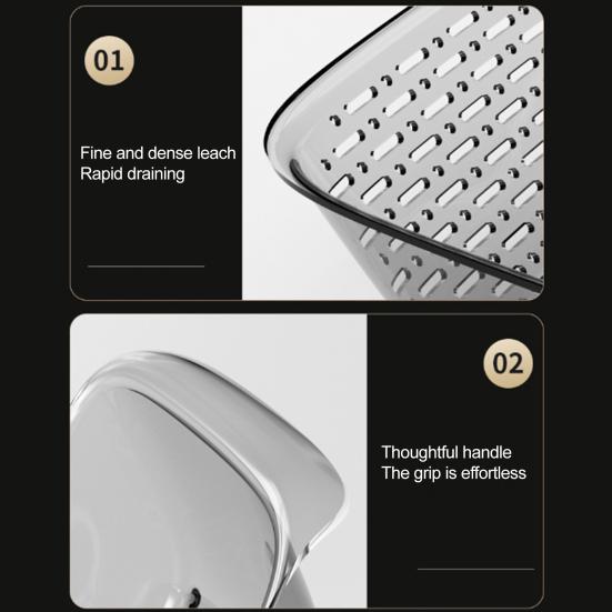 Сливной дуршлаг Портативный дуршлаг для фруктов Большой вместимости Пищевой Без BPA Сливной дуршлаг для раковины Сито Миска для мытья овощей
