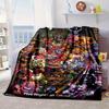 Fnaf Character Collage Blanket Flannel Blanket for bed, sofa, Camping, Hiking, Picnic Essentials, gift for family Fan gifts