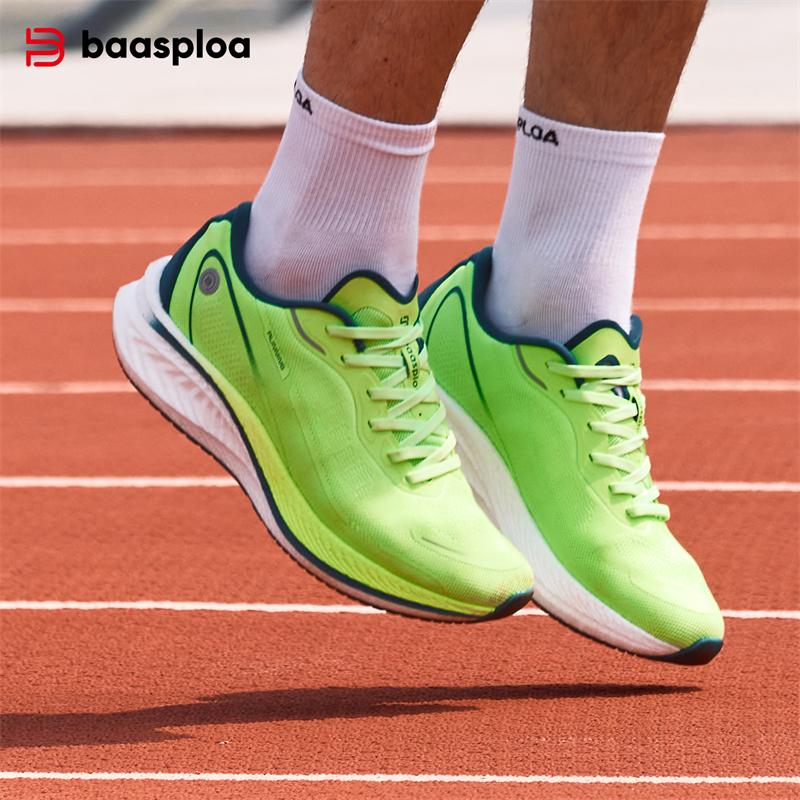 BAASPLOA Мужские кроссовки Carbon Plate мужские легкие амортизирующие нескользящие сетчатые дышащие кроссовки для бега на открытом воздухе брендовые мужские профессиональные кроссовки