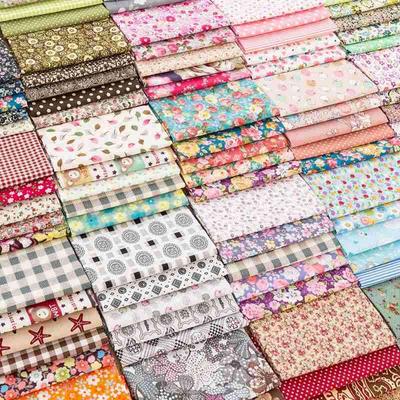 Ткань Хлопок DIY Ручная работа Обычный хлопок Хлопок Лоскутная ткань Наборы тканей Ткань с принтом Маленькая ткань с цветочным принтом