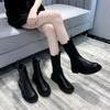 Thick-soled Cigarette Boots Martin Boots Women's 2025 Autumn and Winter New British Wind Tube Internet Celebrity Chelsea Short Boots Single Boots