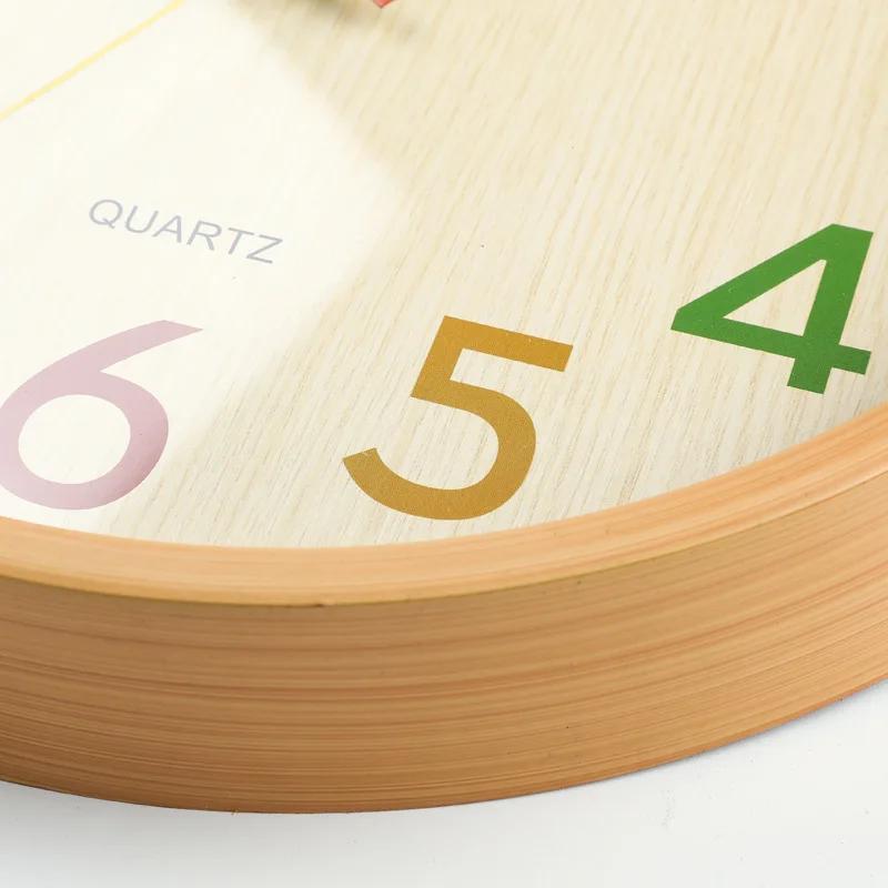 12-дюймовые цветные настенные часы для спальни, гостиной, украшения, индивидуальности, креатива, моды, детской комнаты, часы для внешней торговли