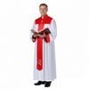 Halloween Priest Cosplay Costume Monk Church Medieval Priest Robe Printed Stand-up Collar Minister Clergy Stage Performance Robe