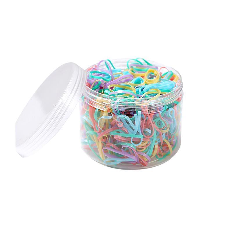 500 прочных черных резинок для волос для детей — бережные к волосам, прочные, толстые, одноразовые