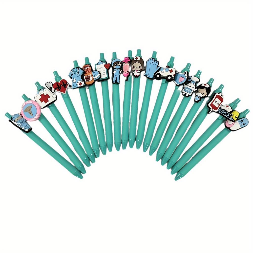 [Гелевые ручки для медсестер и врачей] Набор 6/12/18 шт. с черными гелевыми стержнями 0,5 мм, гелевые ручки для медицинских работников | Ручки для медицинских карт, день медсестры