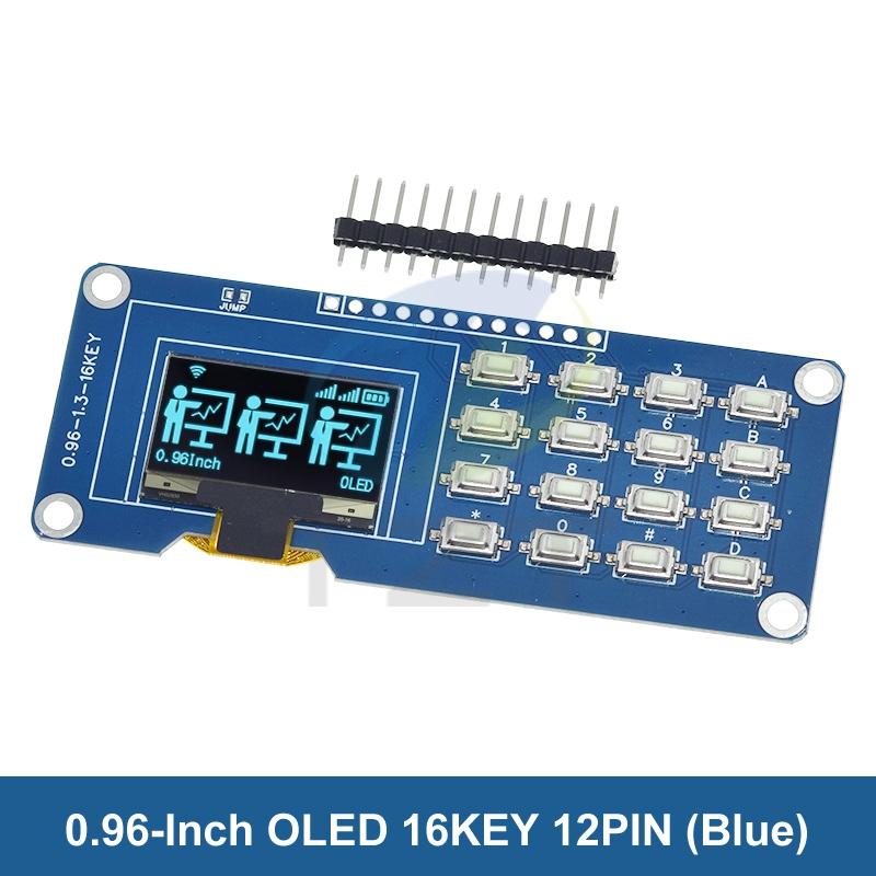 TZT 0,96/1,3-дюймовый OLED-дисплей I2C с драйвером SH1116/SH1315 и модулем клавиатуры 1x4/4x4