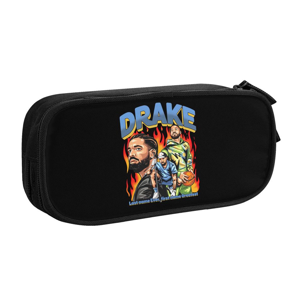 Kawaii Drake Pencil Case for Boys Girls Rapper Singe Large Capacity Pen Box Bag School Supplies