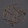 200pcs Eye Head Pins Jewelry Components Accessories Antique Bronze Color Iron 20mm