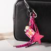 Popcorn Potato Chips Braided Rope Bag Pendant PU Leather Star Keyring  Birthday Parties