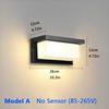 Aluminum Modern LED Outdoor Wall Lamp IP65 Waterproof Motion Sensor for Porch Courtyard Garden Exterior Security Lighting