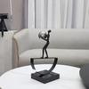 Креативные абстрактные акробатические фигурки, Декоративные ornaments, Ручные серебряные шары-скульптуры, Настольные декоративные скульптуры