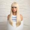 ALAN EATON Long Synthetic Fashion Wig for Women Blonde Platinum Hair Wigs Heat Resistant Fiber Wigs Full Hair Wigs